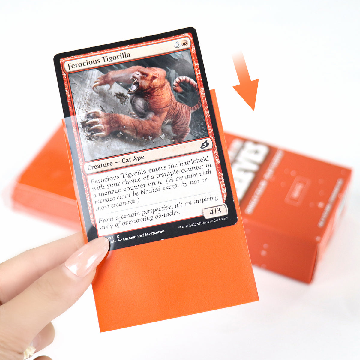 cardcosmos - Premium Matte Sleeves Orange | 100 pcs