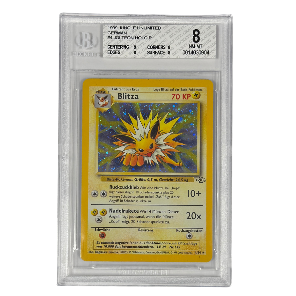Pokémon - Élektek Holo #4/64 (Jungle Unlimited) – BGS 8 Near mint-Mint