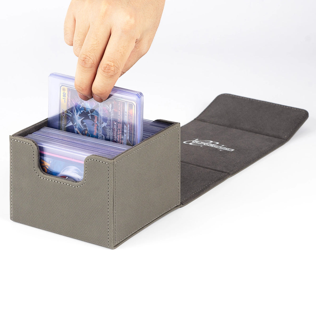 cardcosmos - 60+ Premium Toploader Deck Box - Gray