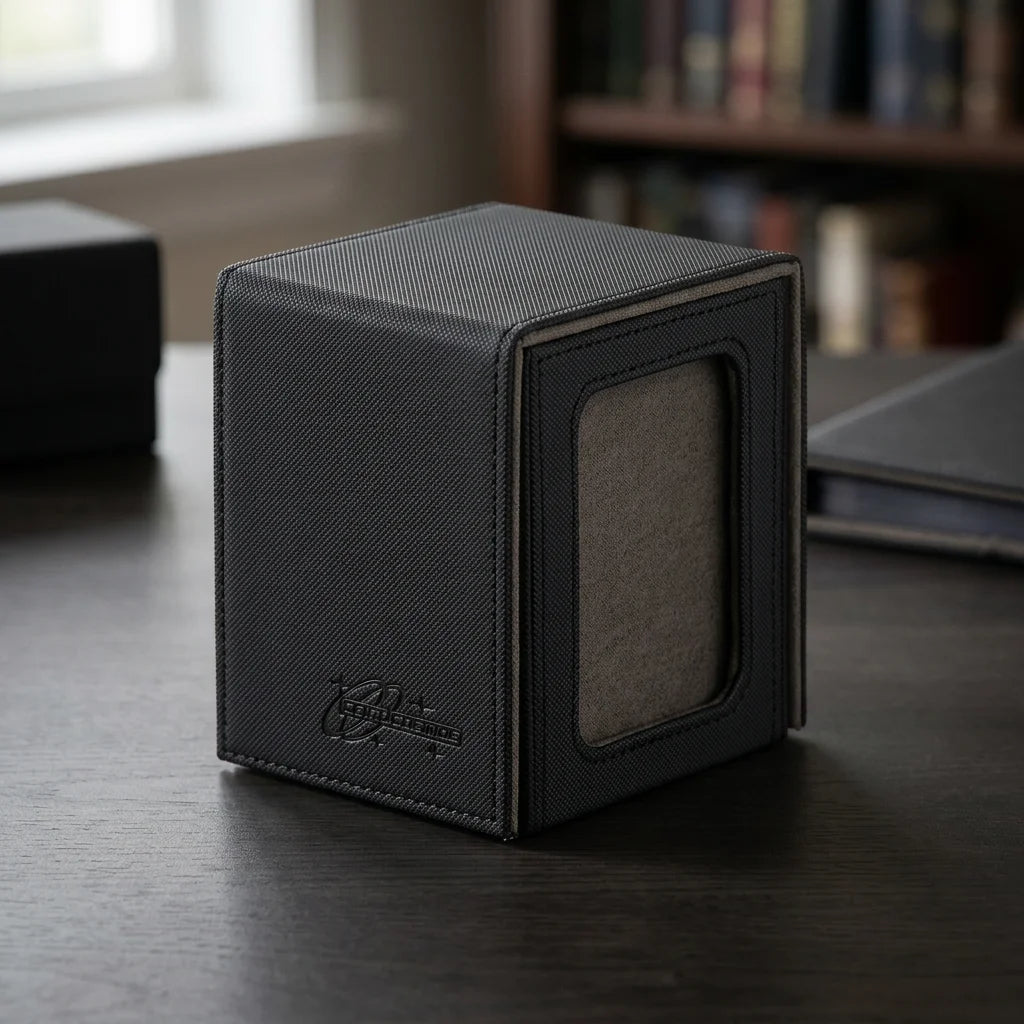 cardcosmos - 100+ Commander Deck Box with window - Black