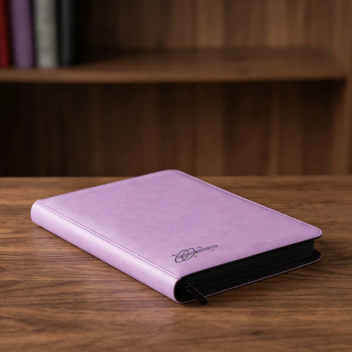 cardcosmos - Classeur zippé premium en cuir 9 pochettes - Violet
