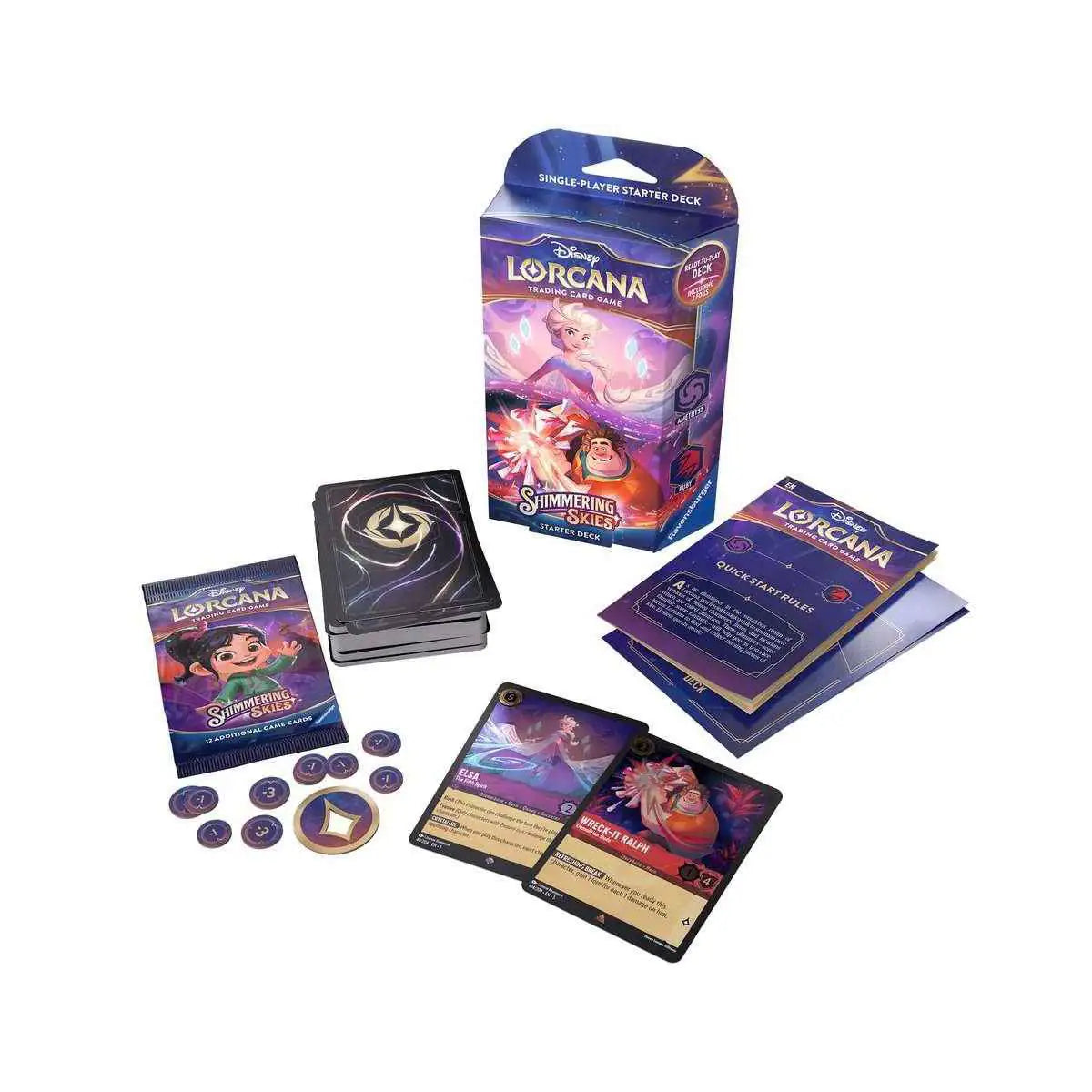 Disney Lorcana - Shimmering Skies: Starter Deck Amethyst and Ruby - Elsa and Ralph - EN