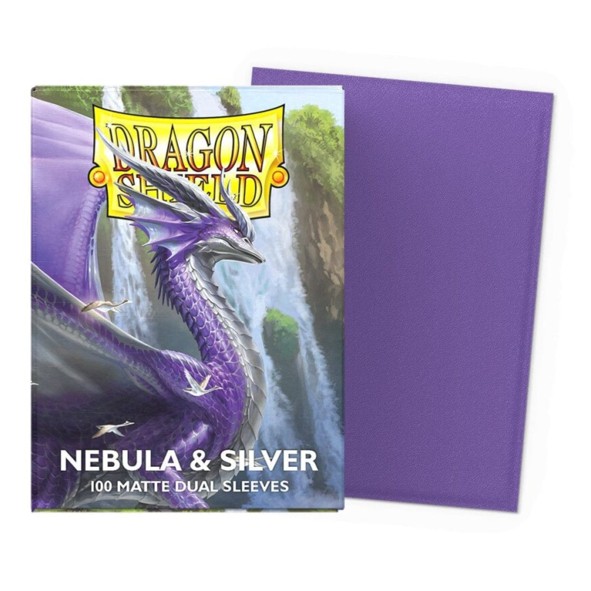 Dragon Shield Sleeves – Dual Matte Nebula & Silver (100 pieces)