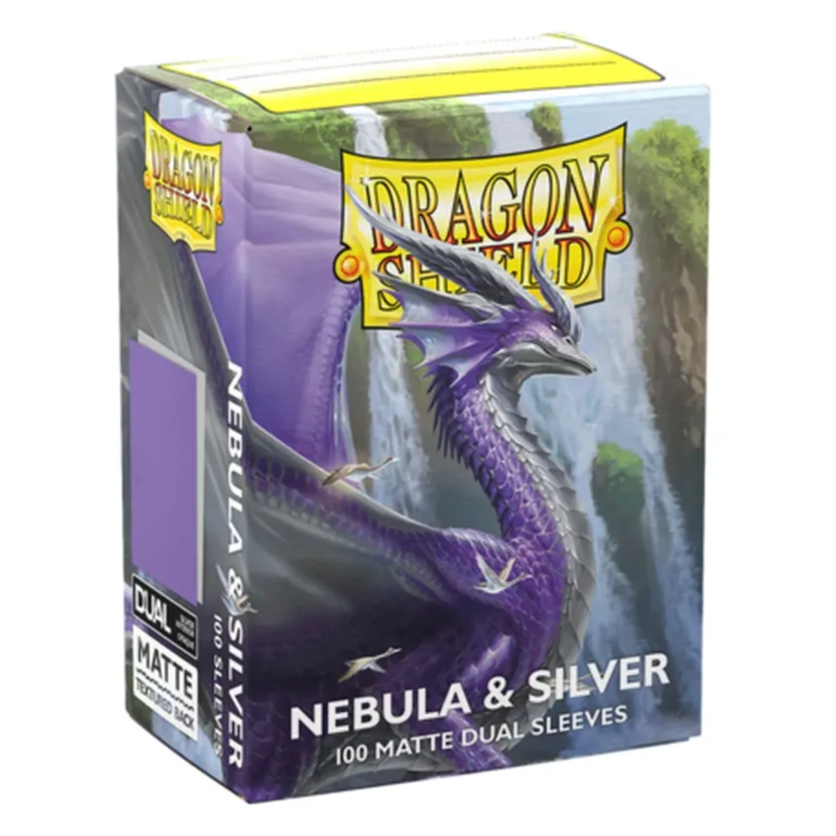 Dragon Shield Sleeves – Dual Matte Nebula & Silver (100 pieces)