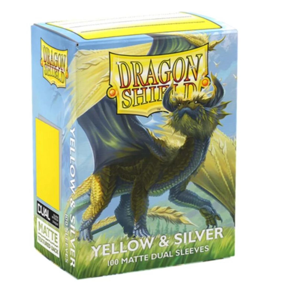 Dragon Shield Sleeves – Dual Matte Yellow & Silver (100 pieces)
