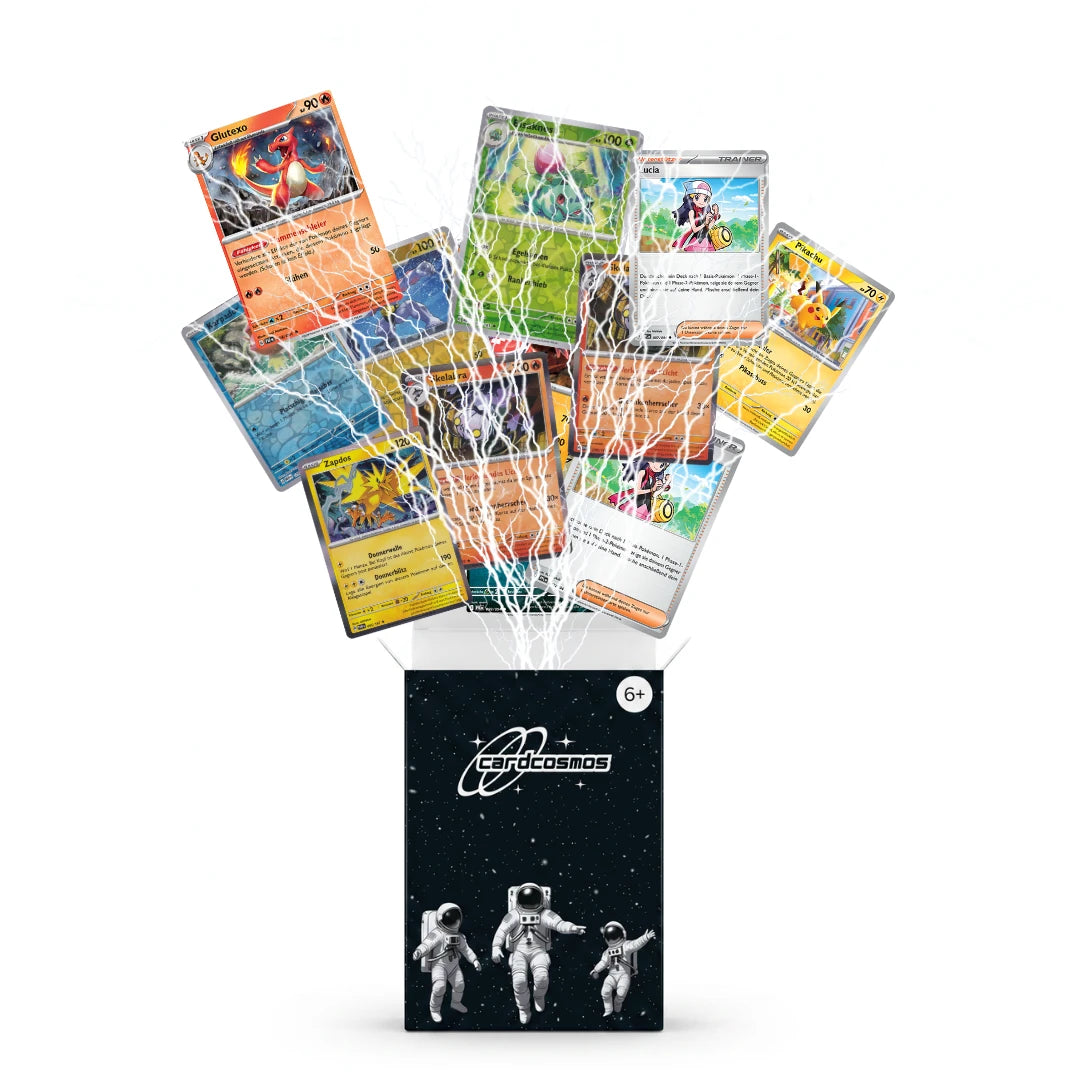 Set de cartes Pokémon Allemand – 200 cartes incl. 25 Holo + 100 Protège cartes