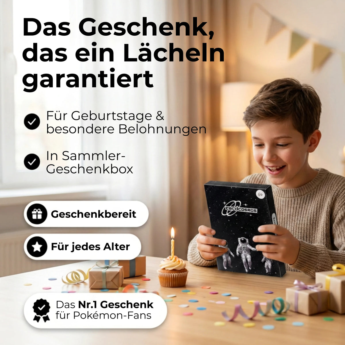 Set de cartes Pokémon Allemand – 200 cartes incl. 25 Holo + 100 Protège cartes
