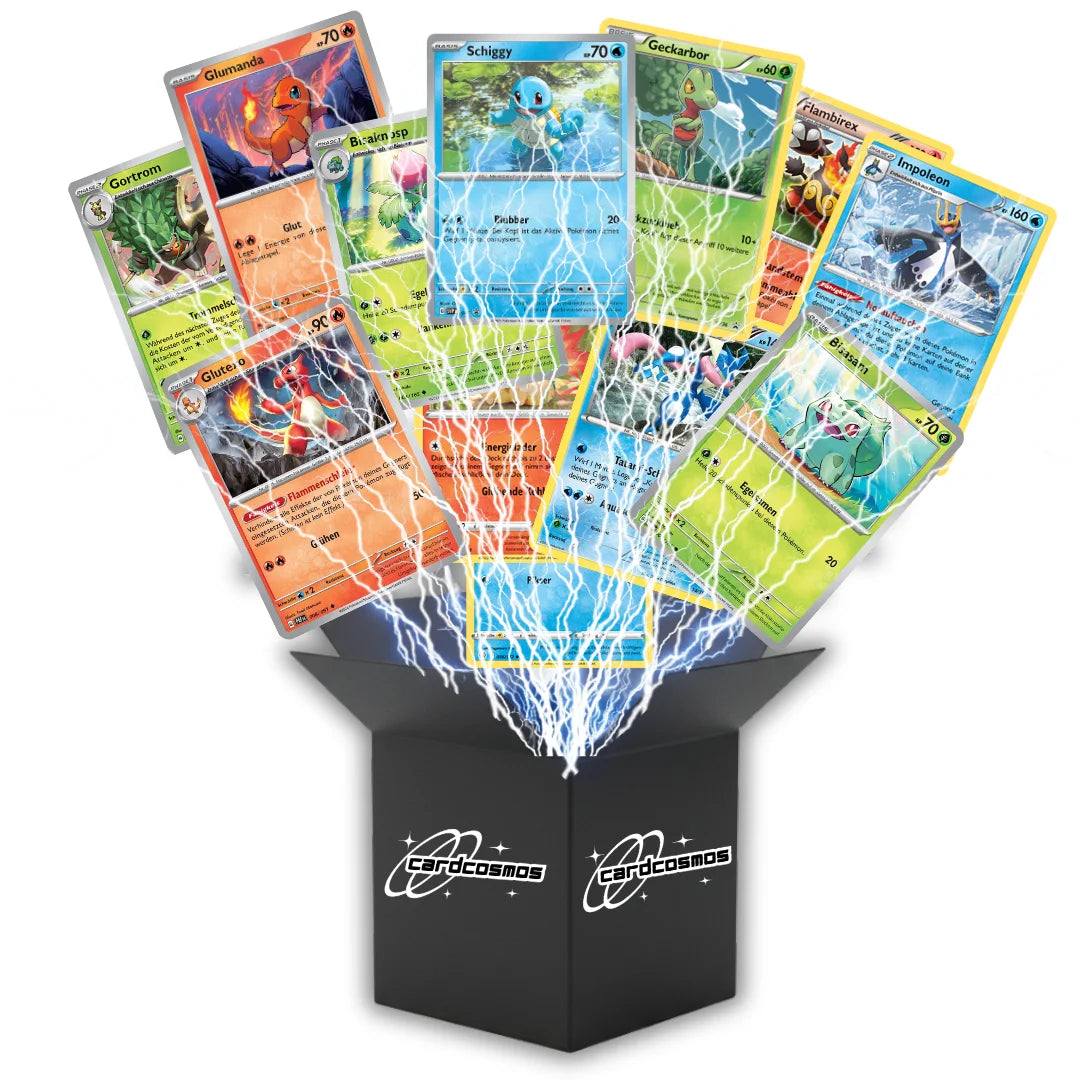 Set de cartes Pokémon Allemand – 20 cartes Pokémon de départ & évolutions – Assemblage aléatoire