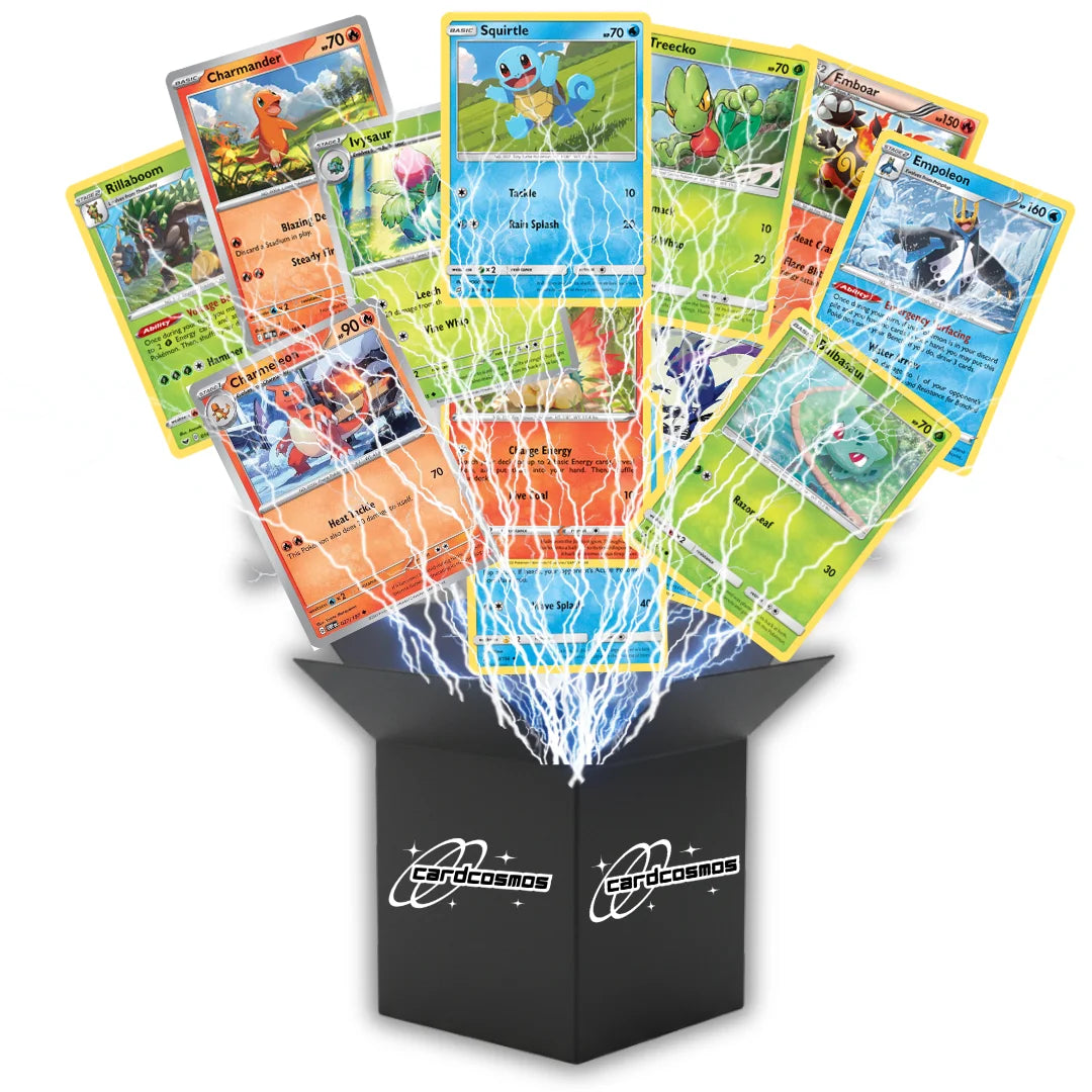 Set de cartes Pokémon Anglais – 20 cartes Pokémon de départ & évolutions – Assemblage aléatoire