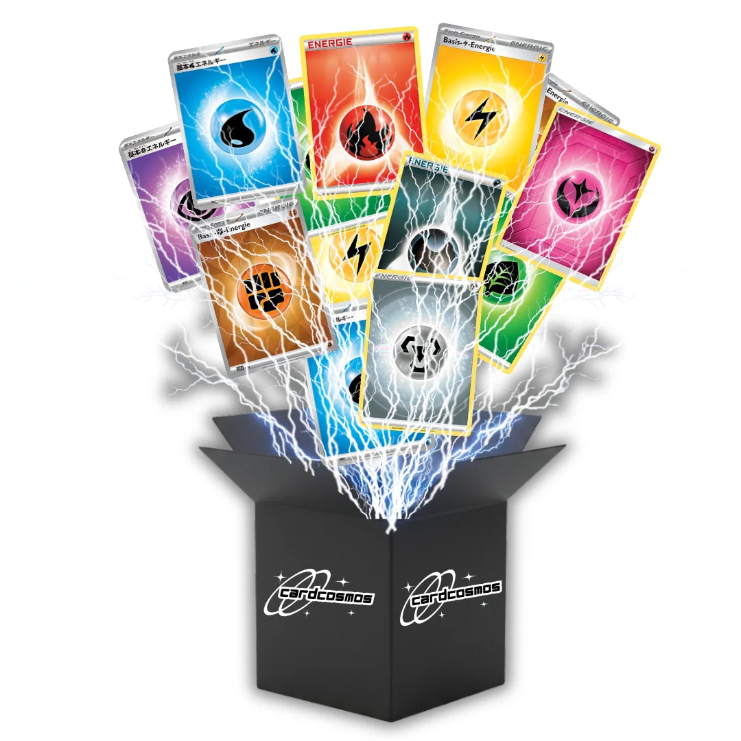 Set de cartes Énergie Pokémon – 100 ou 200 cartes mélangées au hasard