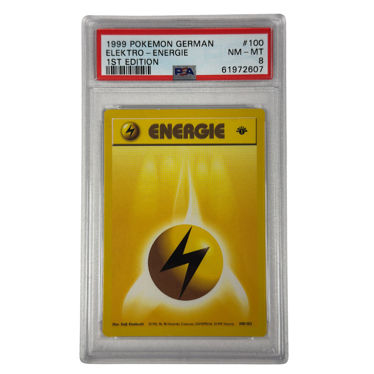 Pokémon - Énergie Électro 1st Edition #100/102 (Base Set) – PSA 8 NM-MT