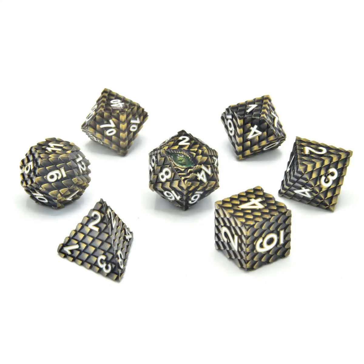 Glassstaff - Drudaxizius Metal RPG Dice Set - CritStones Dice