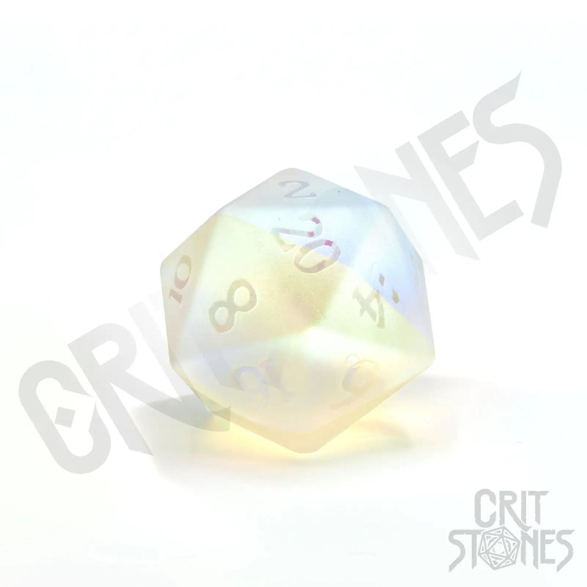 Glassstaff - Prismatic Frost Glass RPG Dice Set - CritStones Dice