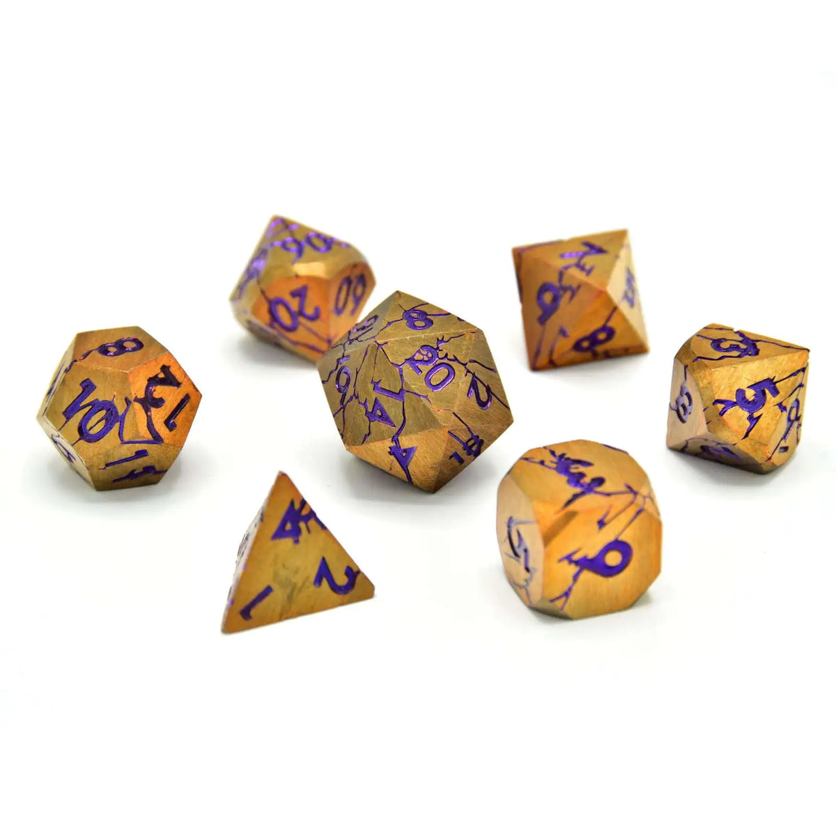 Glassstaff - Shattered Sigils Metal RPG Dice Set - CritStones Dice