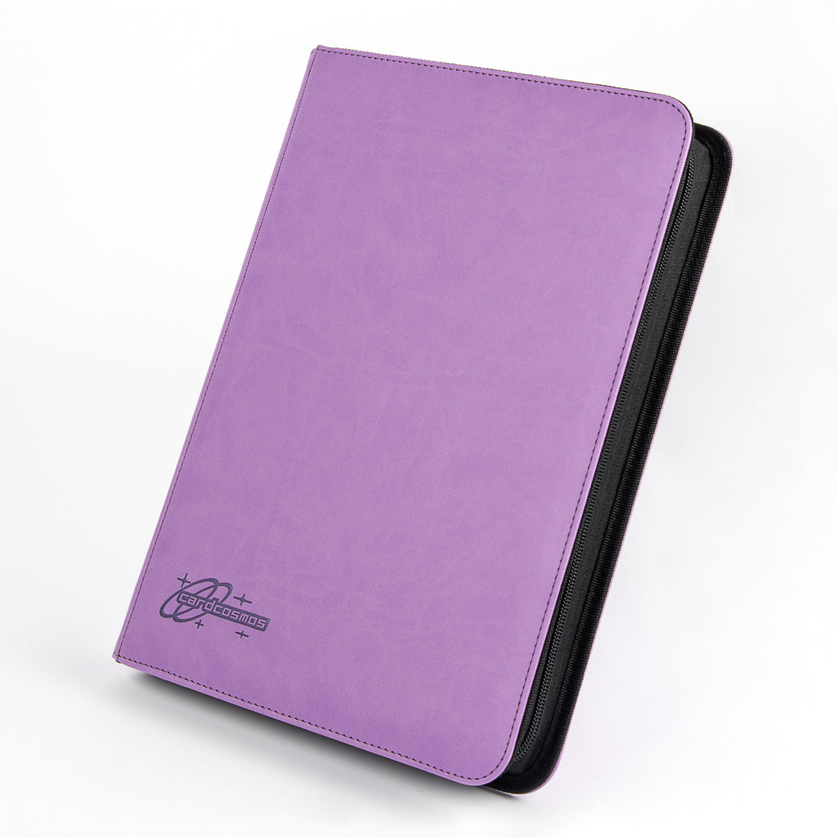 cardcosmos - Classeur zippé premium en cuir 9 pochettes - Violet