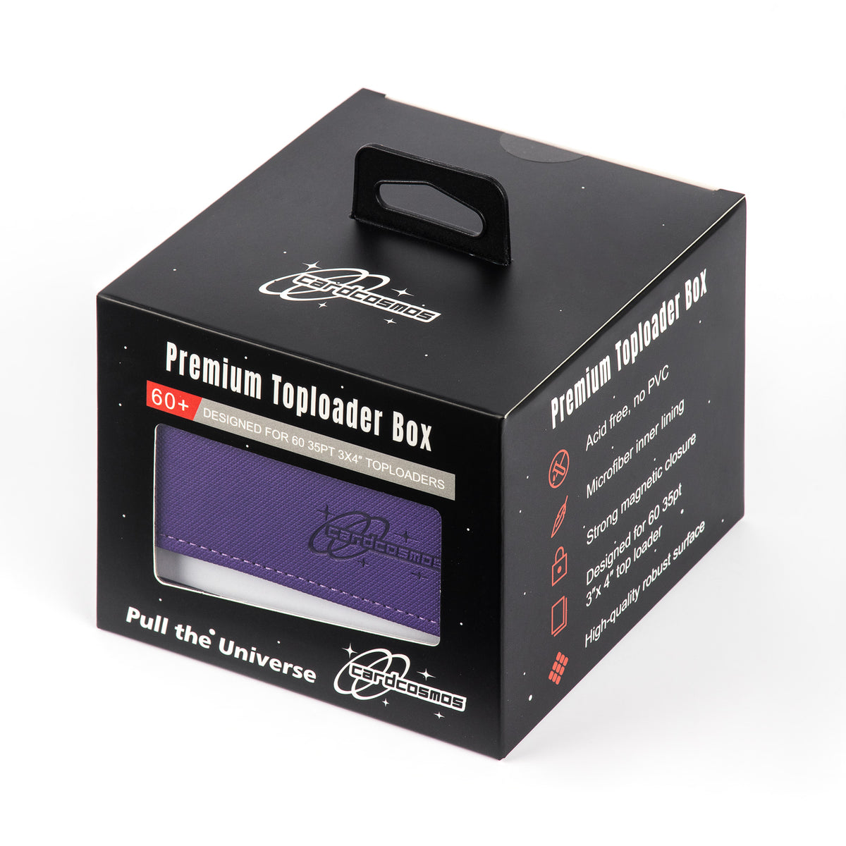 cardcosmos - Boîte de deck premium Toploader 60+ - Violet