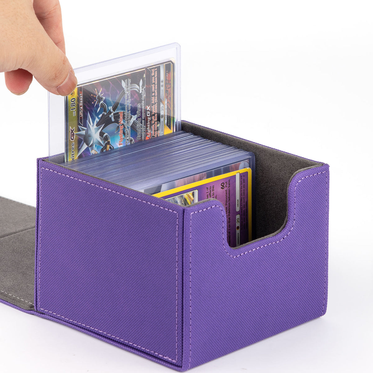 cardcosmos - Boîte de deck premium Toploader 60+ - Violet