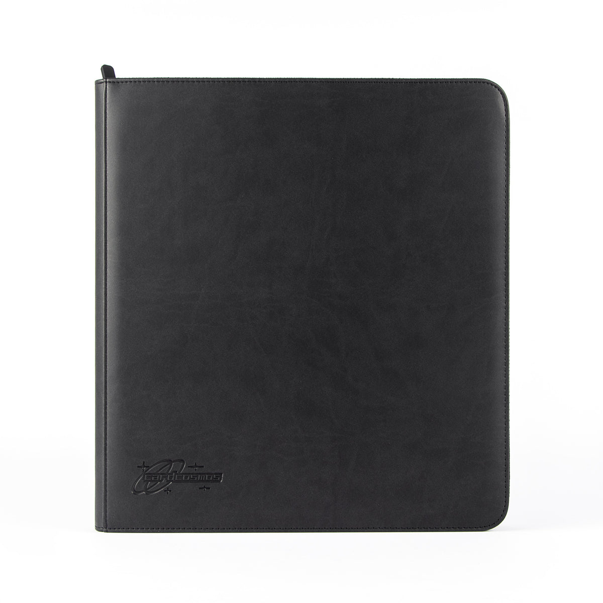 cardcosmos - Classeur zippé premium en cuir 12 pochettes - Noir