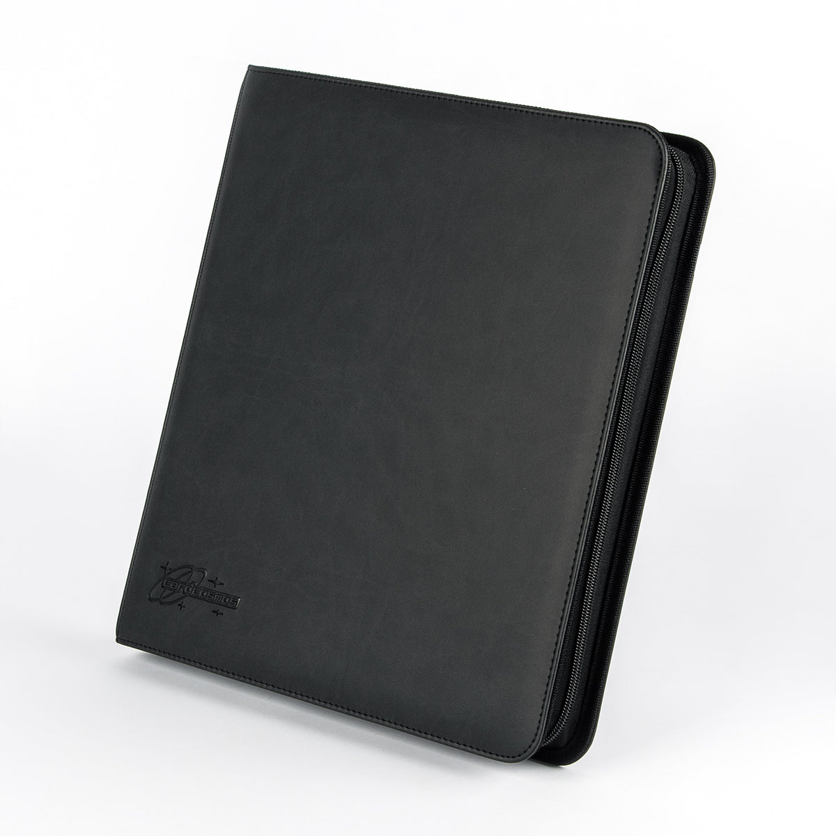cardcosmos - Classeur zippé premium en cuir 12 pochettes - Noir