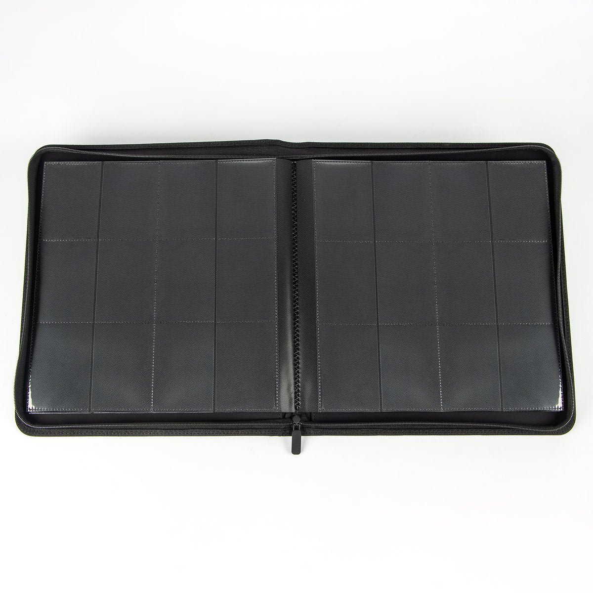 cardcosmos - Classeur zippé premium en cuir 12 pochettes - Noir