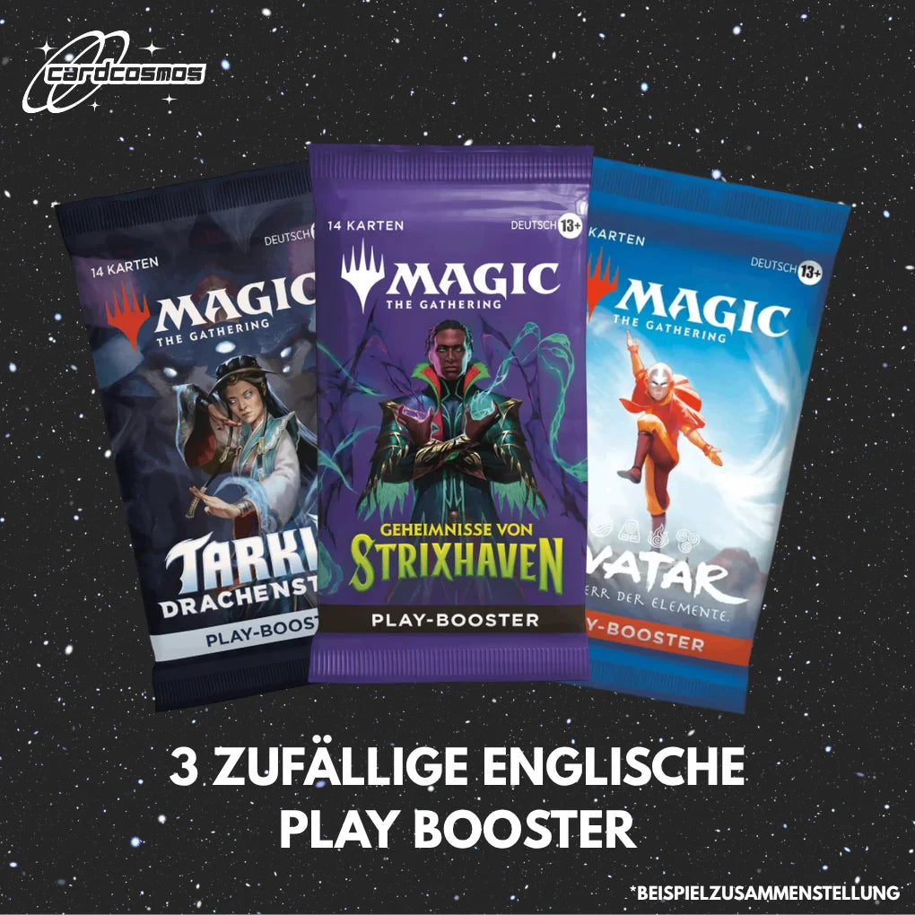 Magic: The Gathering Set Mystère Play Booster Allemand – 3 boosters aléatoires différents