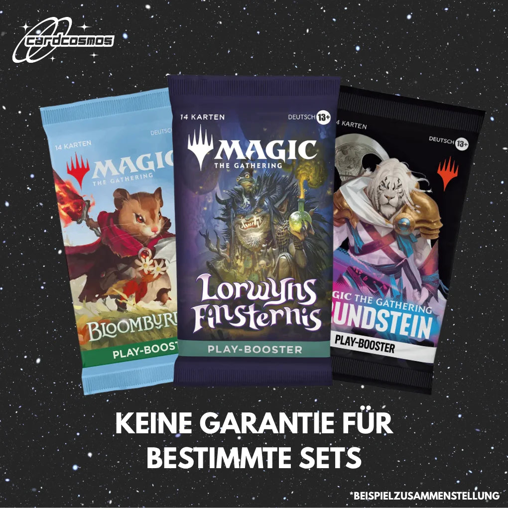 Magic: The Gathering Set Mystère Play Booster Allemand – 3 boosters aléatoires différents