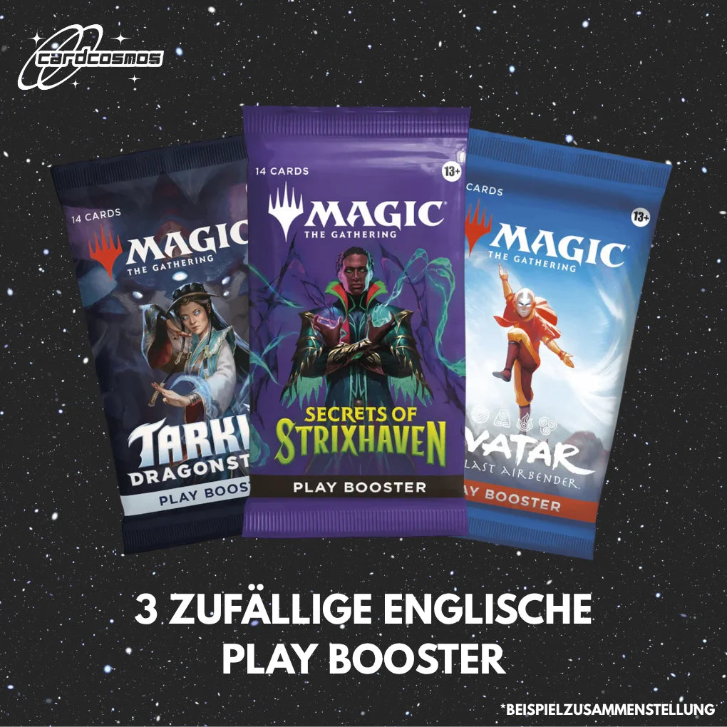 Magic: The Gathering Set Mystère Play Booster Anglais – 3 boosters aléatoires différents