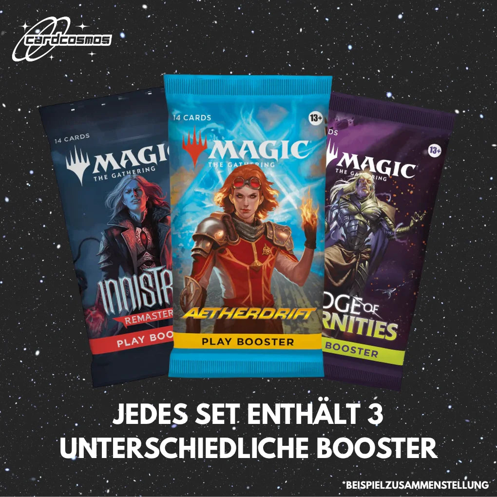 Magic: The Gathering Set Mystère Play Booster Anglais – 3 boosters aléatoires différents
