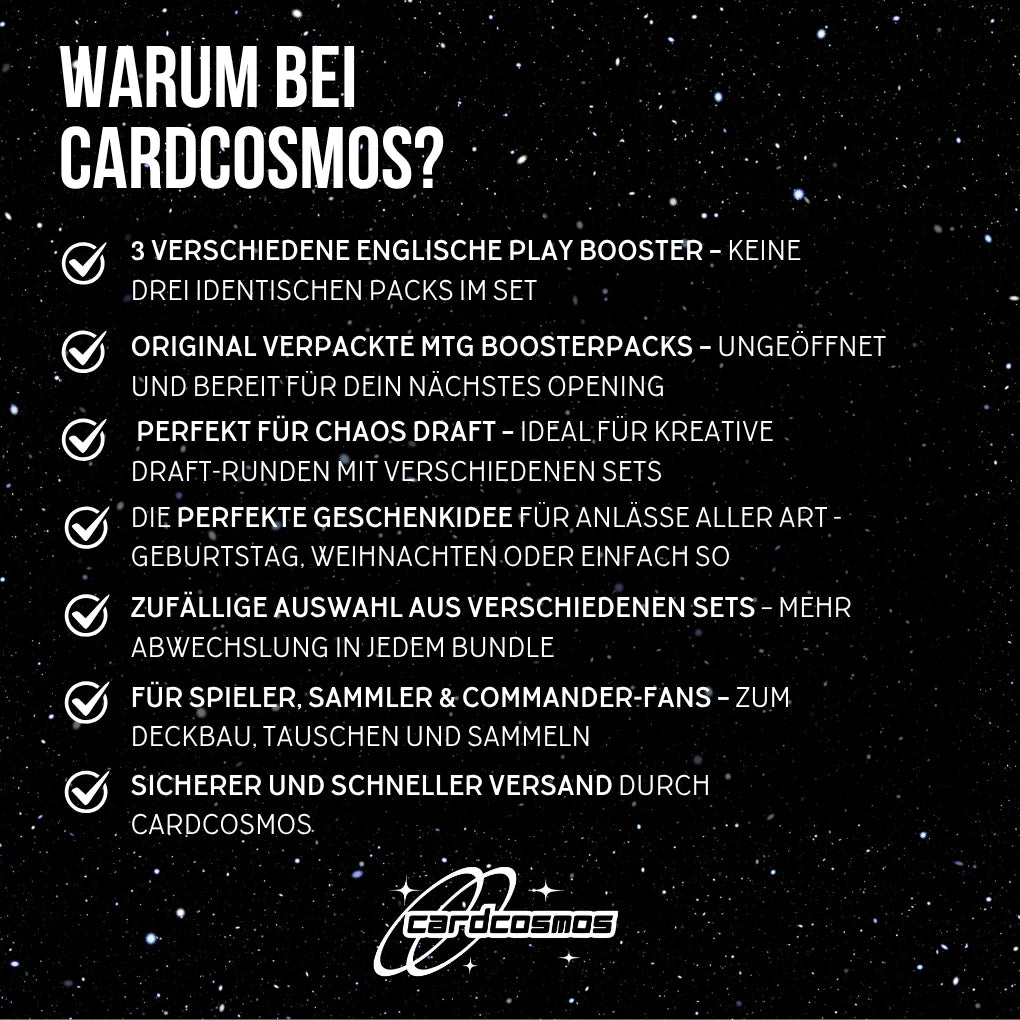 Magic: The Gathering Set Mystère Play Booster Anglais – 3 boosters aléatoires différents