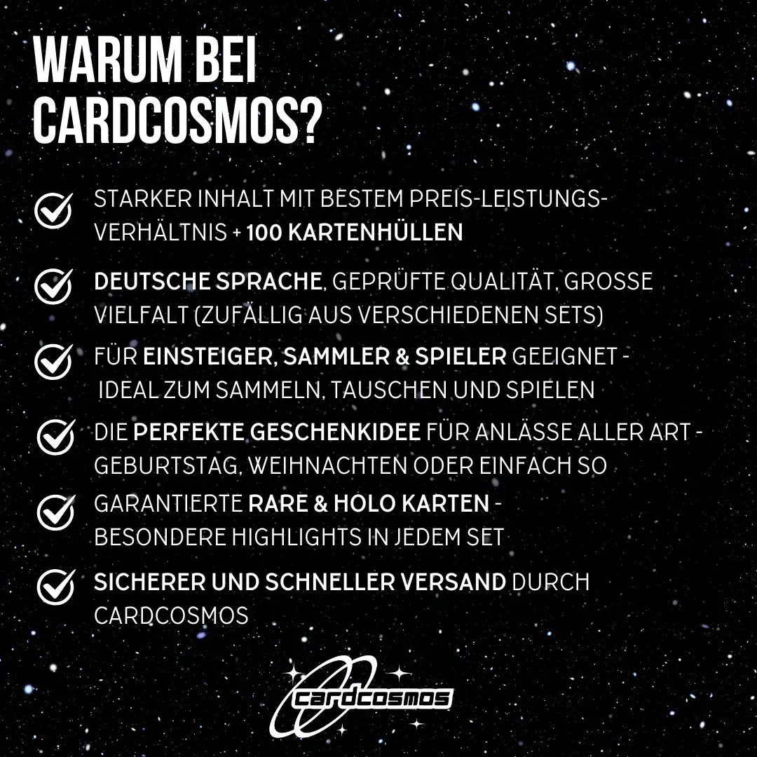 Magic: The Gathering Set de cartes Allemand – 50 cartes incl. 4 Rares & 1 Foil + 100 Protège cartes