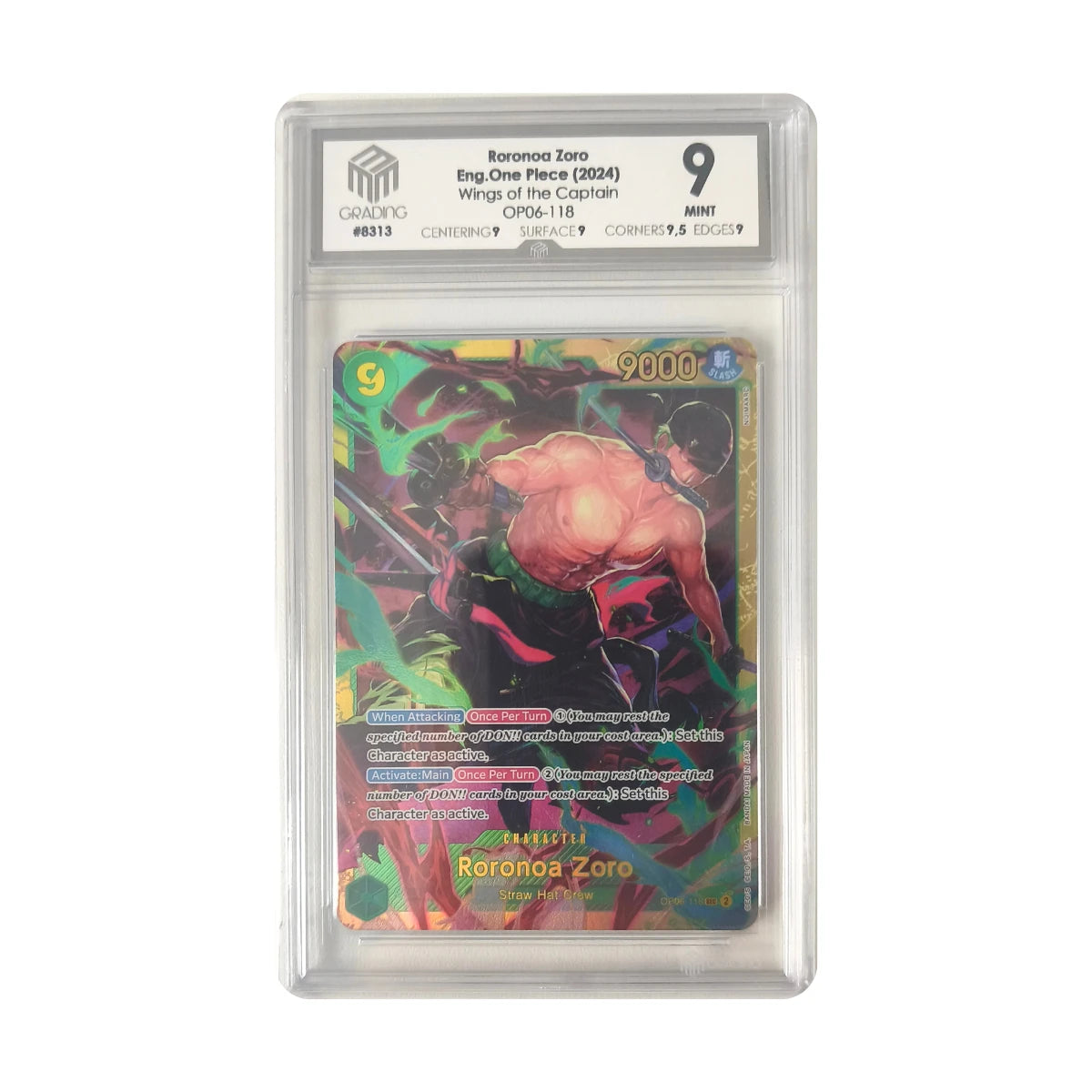 One Piece - Roronoa Zoro OP06-118 (Wings of the Captain) – M3G 9 Mint