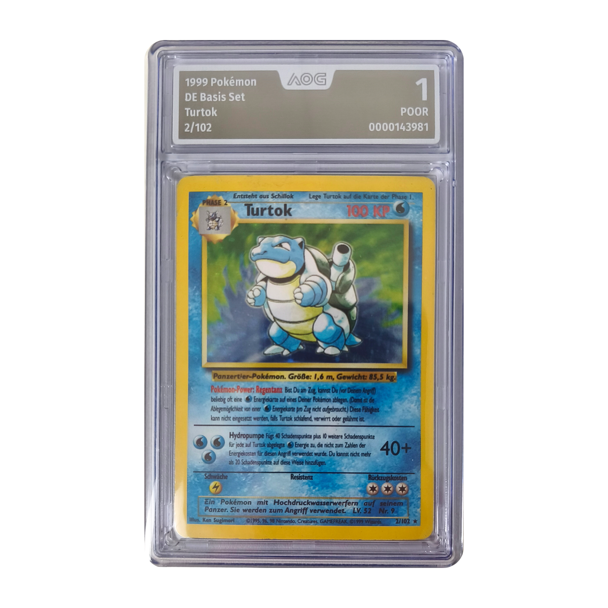 Pokémon - Tortank Holo #2/102 (Basis Set) – AOG 1 Poor