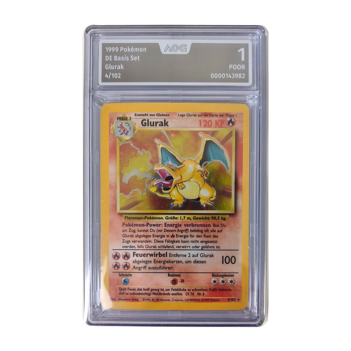 Pokémon - Dracaufeu Holo #4/102 (Basis Set) – AOG 1 Poor