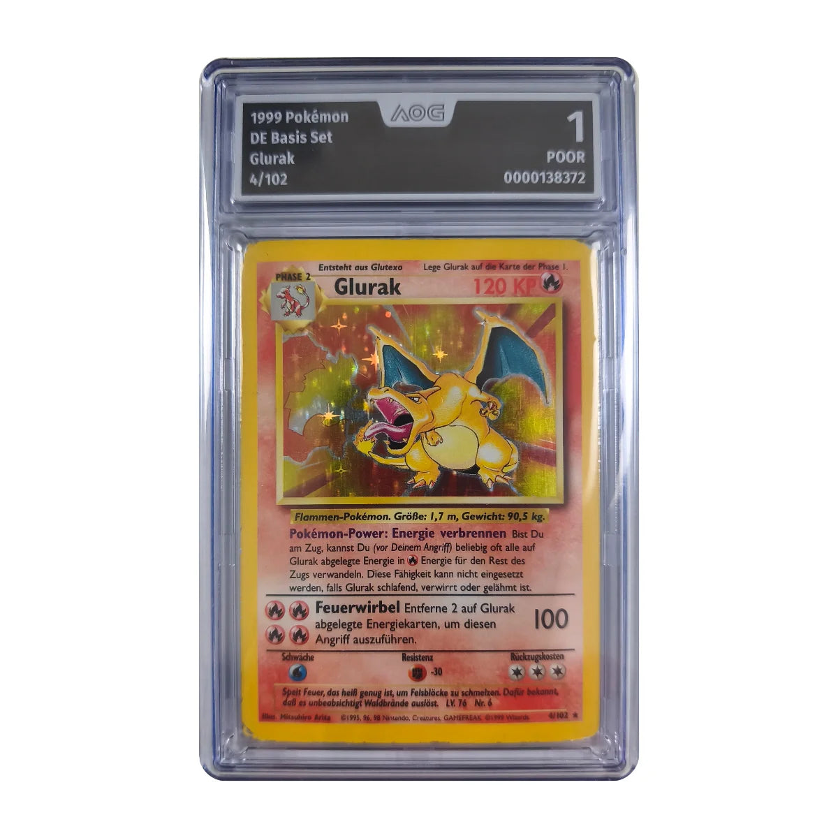 Pokémon - Glurak Holo #4/102 (Basis Set) – AOG 1 Poor