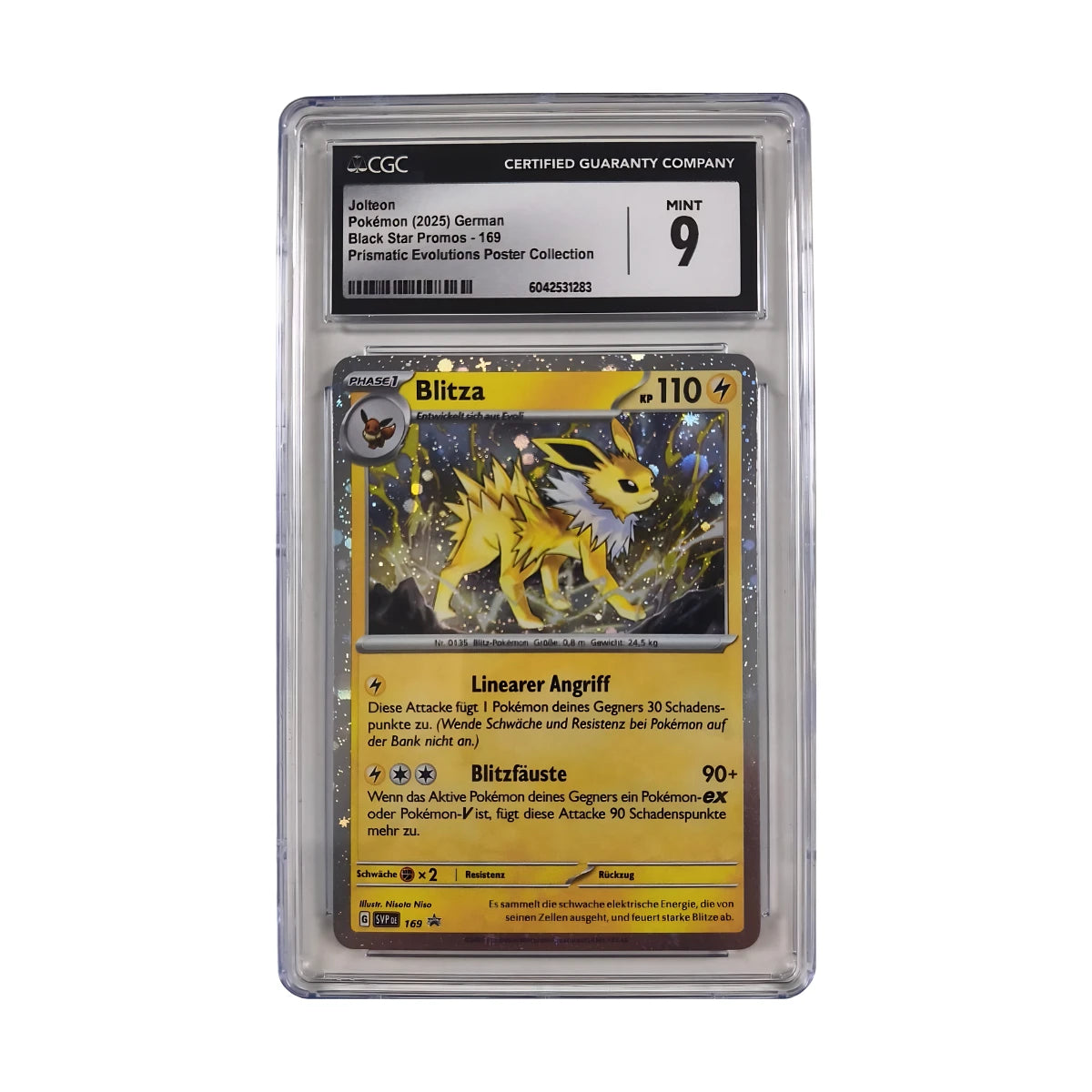 Pokémon - Élecsprint Black Star Promo #169 (Prismatic Evolutions Collection avec poster) – CGC 9 Mint