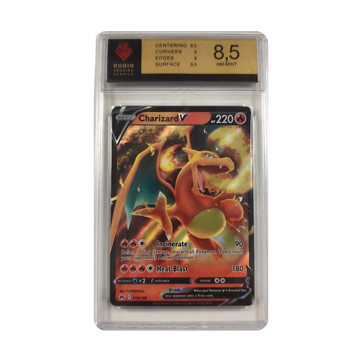 Pokémon - Dracaufeu V #018/159 (Crown Zenith) – RGS 8.5 Near mint