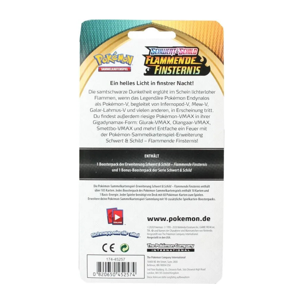 Pokémon Flammende Finsternis & Clash der Rebellen Blister 2-Pack - Allemand
