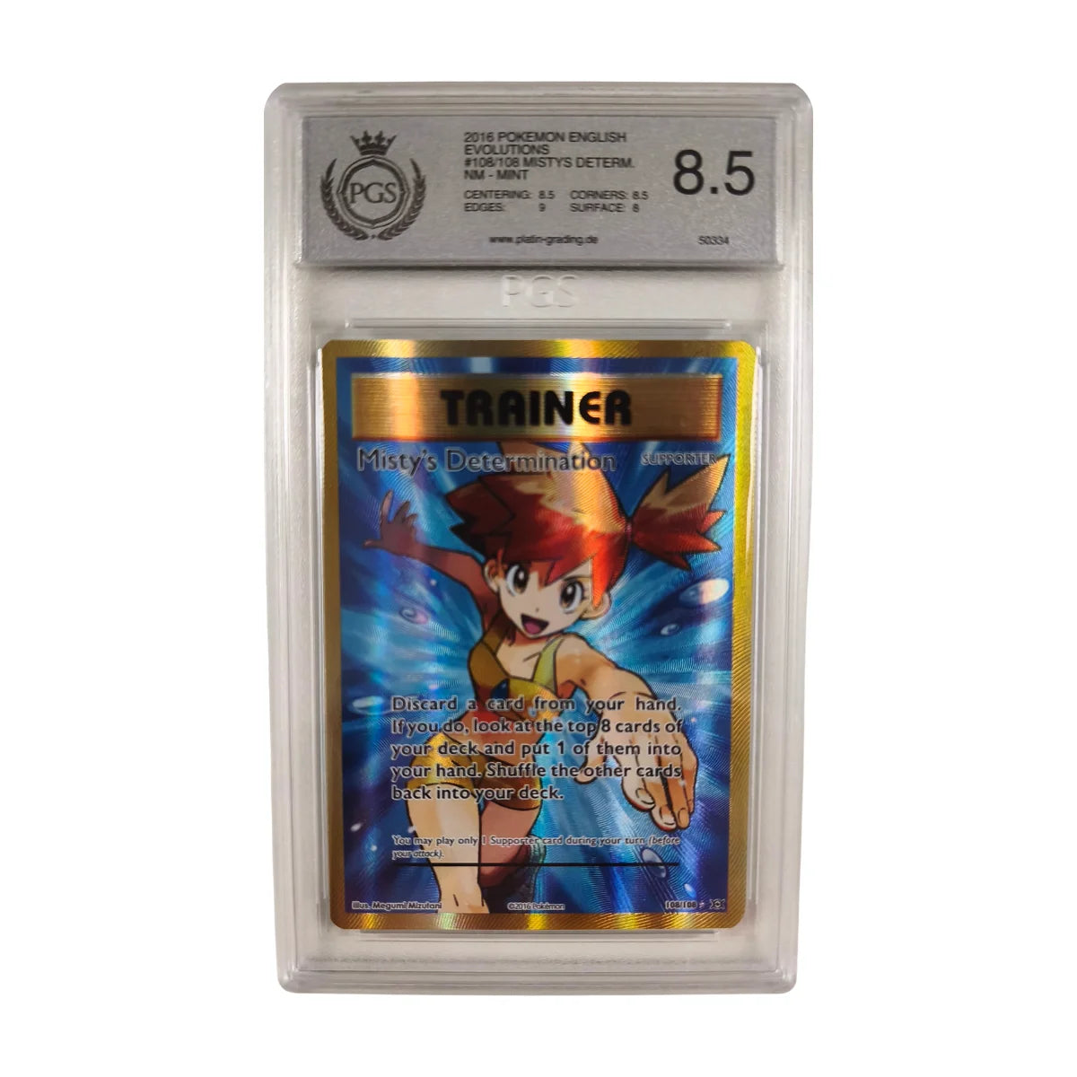 Pokémon - La Détermination de Ondine Full art #108/108 (Evolutions) – PGS 8.5 Near mint