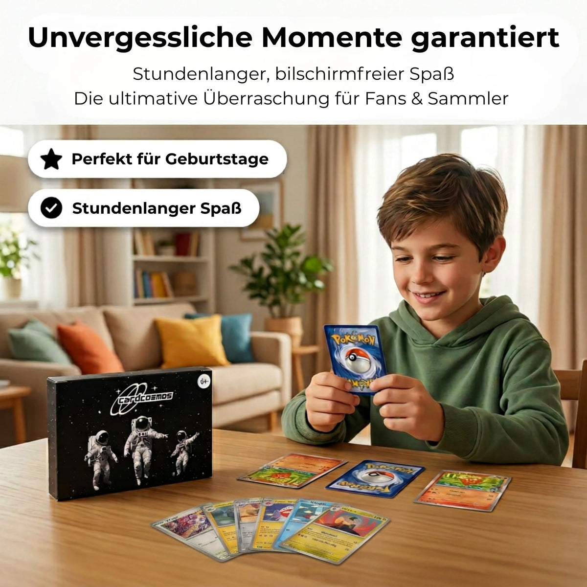 Set de cartes Pokémon Allemand – 30 cartes incl. 4 Holo + 100 Protège cartes