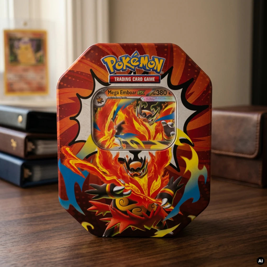 Pokémon - Mega Emboar ex d’Ascended Heroes Boîte métal - Anglais