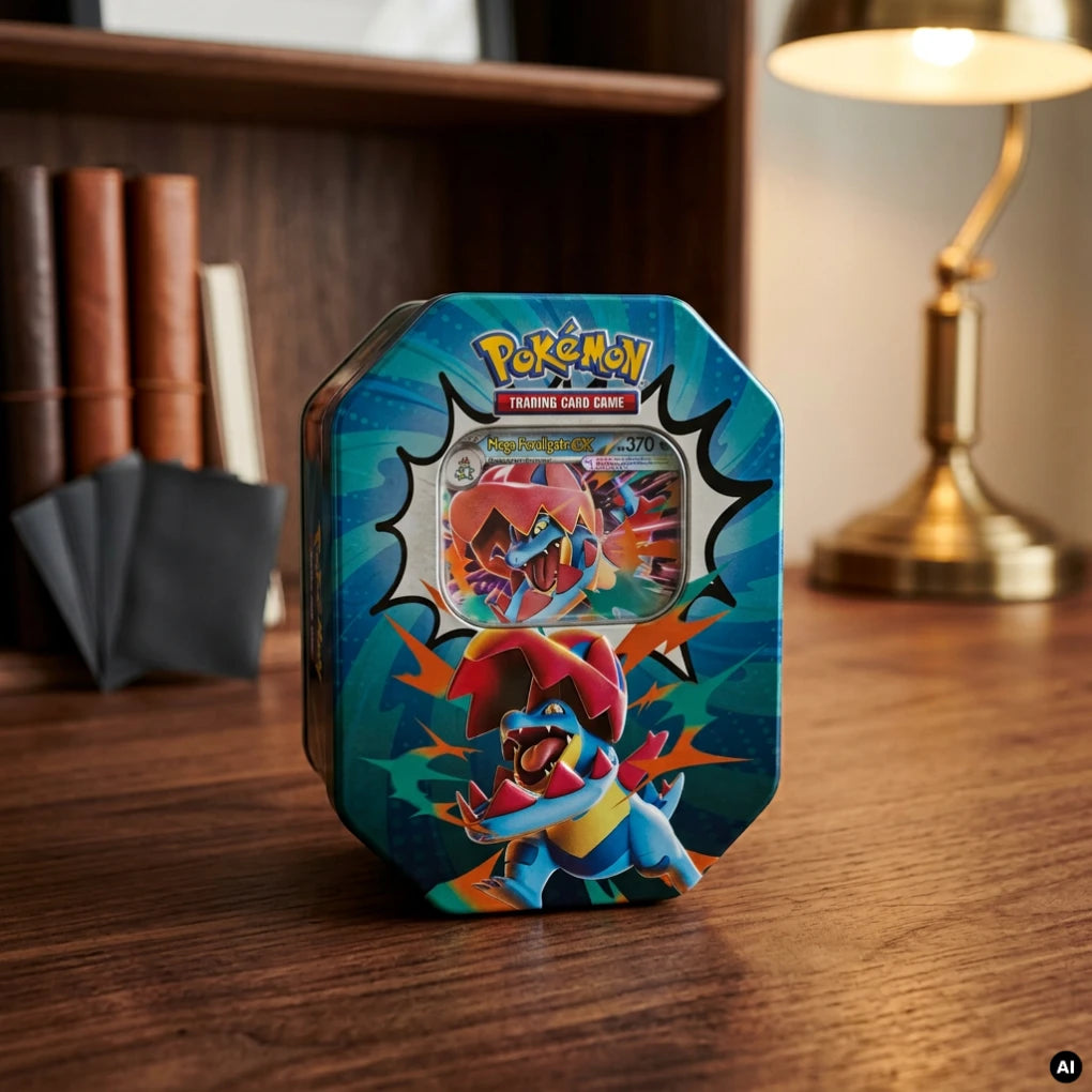 Pokémon - Mega Feraligatr ex d’Ascended Heroes Boîte métal - Anglais