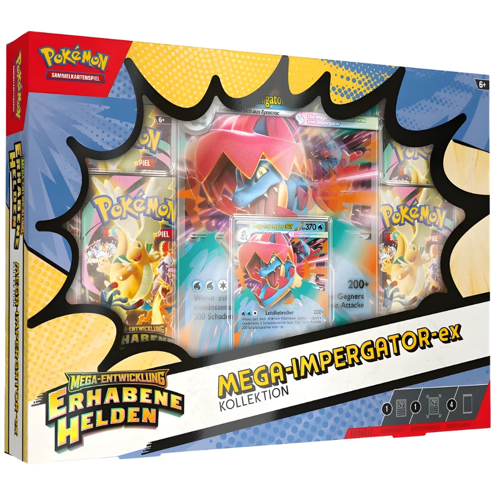 Pokémon - Mega Entwicklung Erhabene Helden – Mega Impergator ex Coffret collection - Allemand