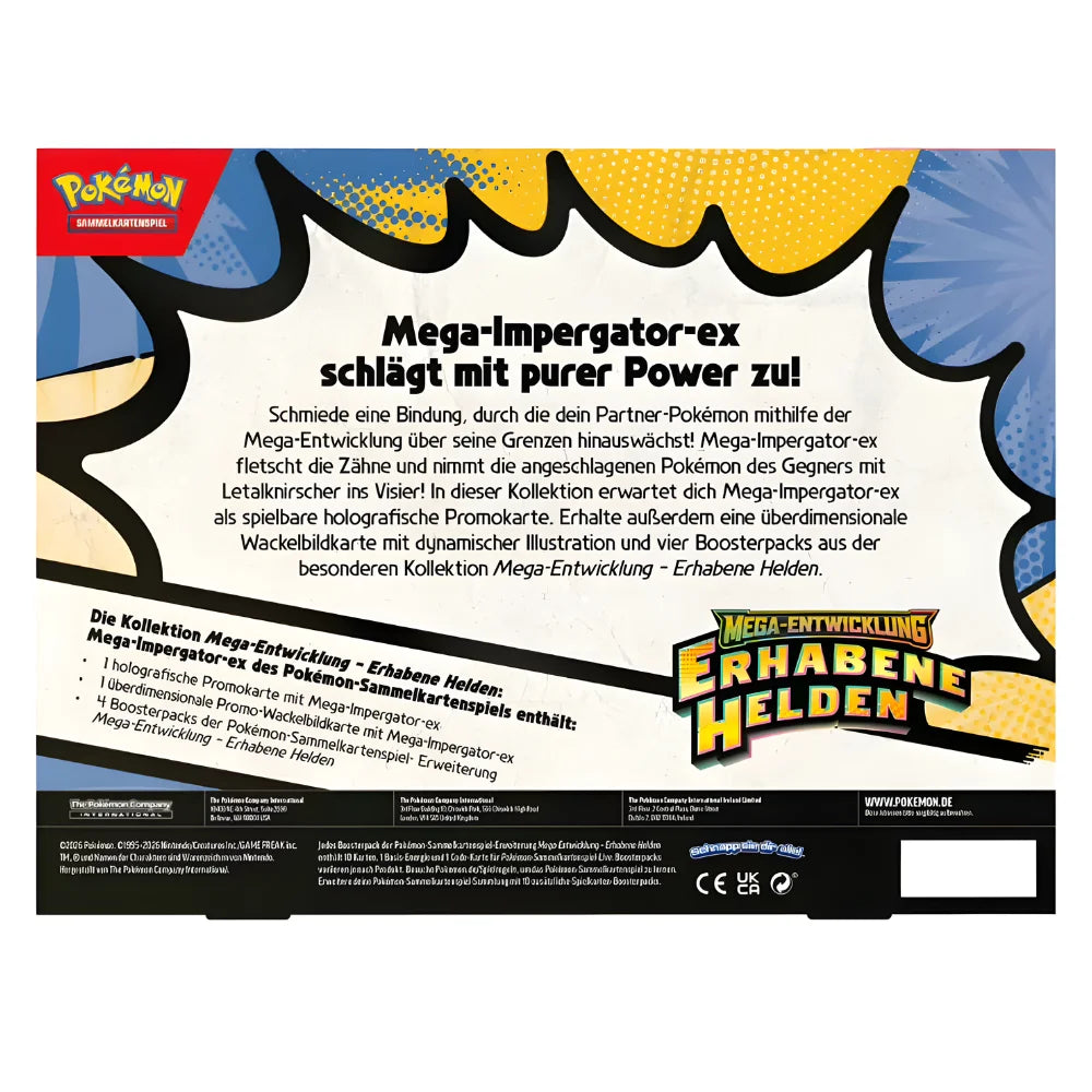 Pokémon - Mega Entwicklung Erhabene Helden – Mega Impergator ex Coffret collection - Allemand