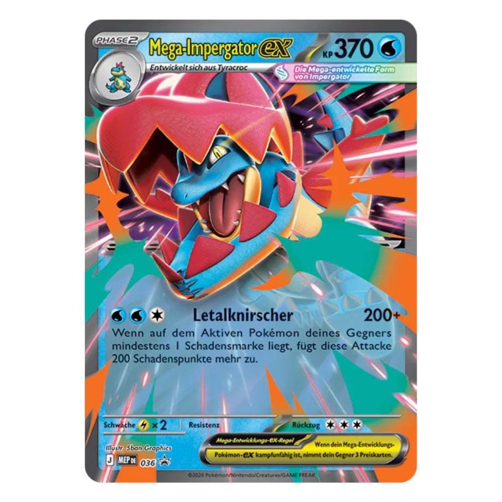 Pokémon - Mega Entwicklung Erhabene Helden – Mega Impergator ex Coffret collection - Allemand