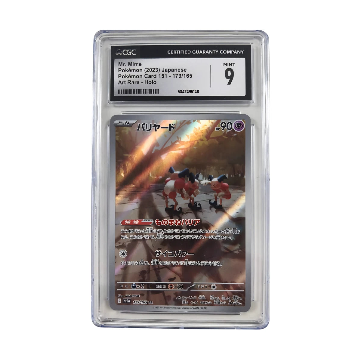 Pokémon - M. Mime AR #179/165 (Pokémon Card 151) – CGC 9 Mint