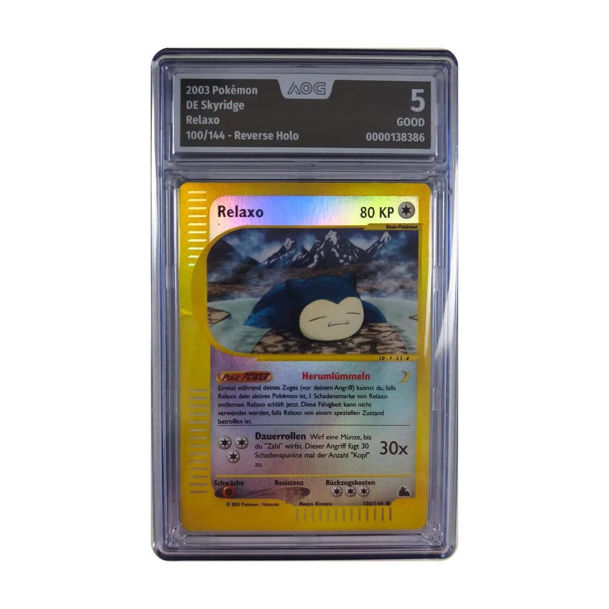 Pokémon - Relaxo Reverse holo #100/144 (Skyridge) – AOG 5 Bon
