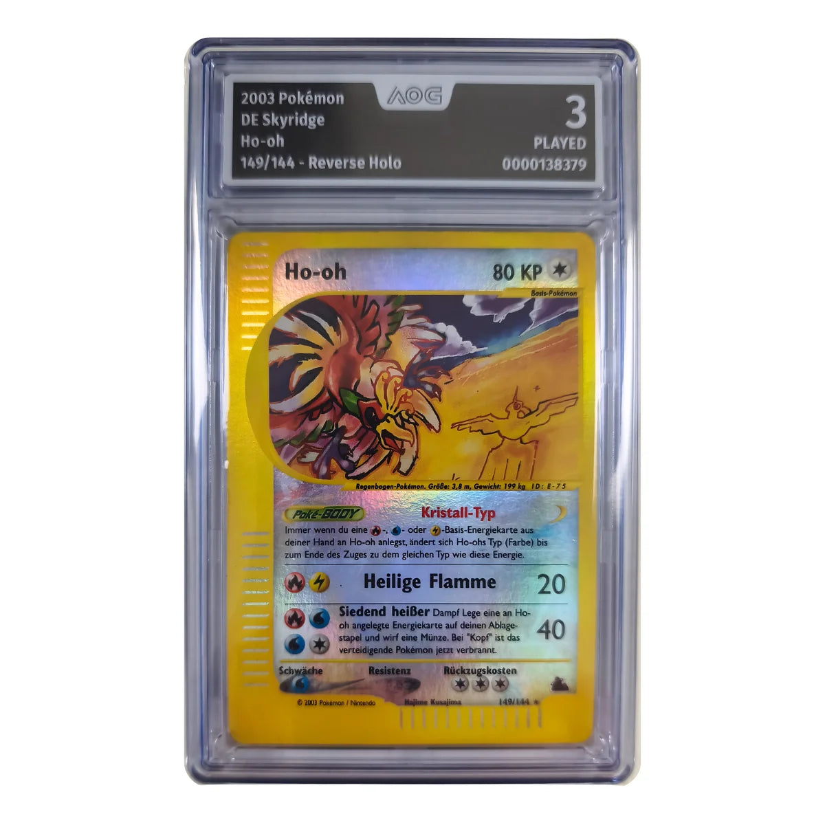 Pokémon - Ho-oh Reverse holo #149/144 (Skyridge) – AOG 3 Jouée