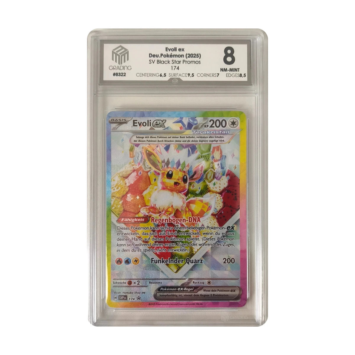 Pokémon - Évoli ex Promo #174 (SV Black Star Promos) – Grading M3 8 NM-Mint