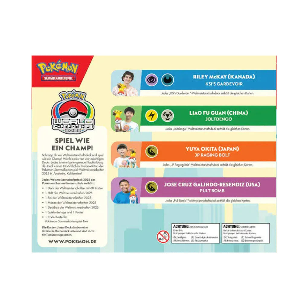 Pokémon - Display de boosters Deck Championnat du Monde 2025 - Allemand