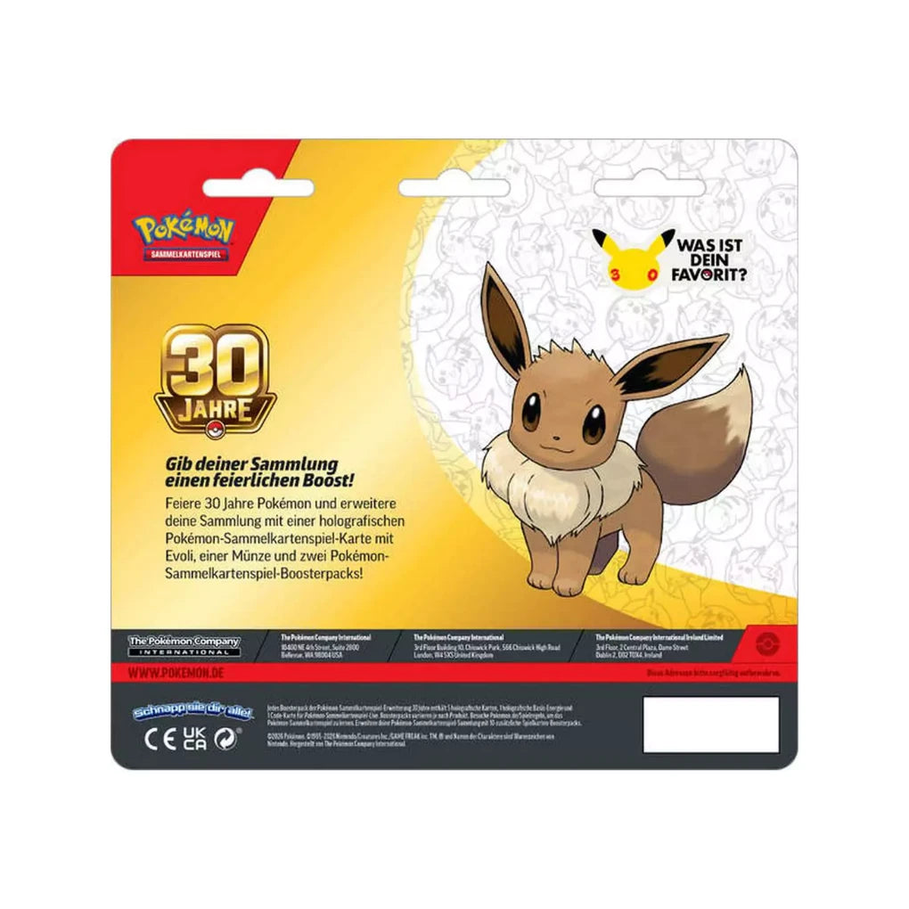 Pokémon - 30 ans blister de 2 paquets Évoli - Allemand